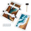 2Pcs Large Epoxy Mold with Clamping System 19.5x11x3 inch 15.8x9x3 inch Rectangles Epoxy Resin Molds for River Table, Coffee Side Table,Cutting Board, Charcuterie Board, Art Panel