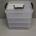 Bead Organizer Box 120 Pcs, 4-Tier Large Capacity Stackable Bead Storage Containers, Portable Plastic Craft Organizers for Jewelry Making, Bracelets, DIY, Nail Art Charms