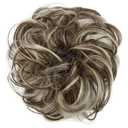 CAISHA Messy Scrunchie Bun Voluminous Wavy Hairpiece Heat-resistant Synthetic Fibres Light Brown Light Blonde Mix G38A