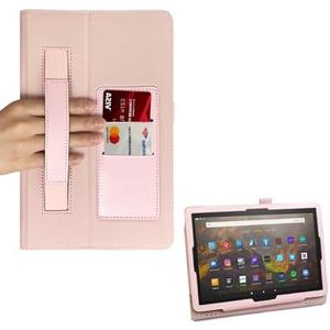 E NET-CASE Folio Case for All-New Amazon Fire HD 10 and Fire HD 10 Plus Tablet (13/11th Generation, 2023/2021 Release) - Slim Fit Standing Cover with Auto Sleep/Wake,Pink