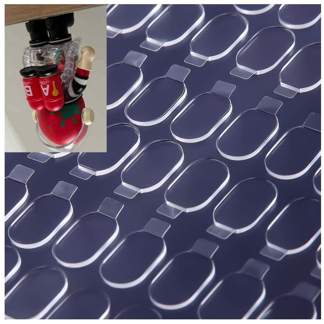 Clear Glue Dots Removable Sticky Tack, Waterproof Poster Putty Double Sided Dots for Party Decoration Picture (500, 0.31'' * 0.51'' Oval)