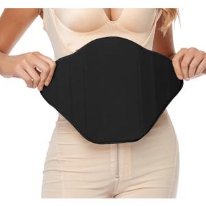 Moolida Lipo Foam Compression Ab Board Post Surgery Abdominal Board Liposuction (Black), One Size