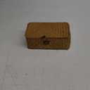 Wicker Storage Basket with Lid, Natural Seagrass Storage Baskets for Organizing, Rectangular Woven Basket for Storage, Decorative Boxes Bins with Lids Home Organizer Decor (9.05" x 5.11" x 3.34")