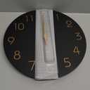 Mosewa 12 Inch Black Wall Clock Battery Operated Silent Non Ticking Modern Simple Minimalist Decorative for Kitchen Bedroom Home Office Bathroom Living Room