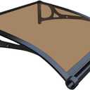 HIAPES Awning for Door Entrance, Awnings for Doors, Window Awnings Exterior Polycarbonate Cover Outdoor Front Door Patio UV/Rain/Snow Protection, Door Awnings Exterior for Porch/Patio/Deck, 40" x 40"