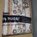 UERMEI 8x10 Area Rug Living Room Rugs - Washable Boho Vintage Floral Large Soft Non Slip Thin Rug Low Pile Carpet for Bedroom Dining Room Kids Playroom Office Decor Indoor- Brown