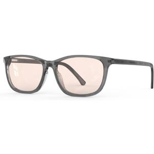 Bloomoak Rose Migraine Glasses,FL-Flex Light Sensitivity Relief Tinted Glasses for Indoor Fluorescent Glare/Women (Light Rose Coral - Gray Mist Frame(light  Indoor))