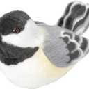 Wild Republic Audubon Birds Black-Capped Chickadee Plush with Authentic Bird Sound, Stuffed Animal, Bird Toys for Kids & Birders