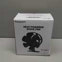 Easywave Oscillating Wood Stove Fan: Fireplace Fan with Wood Stove Magnetic Thermometer - 6 Blades Heat Powered Stove Fan for Wood/Log Burner/Fireplaces