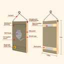 Cat Scratching Board. Cat Scratcher for Indoor Cats with Catnip. Cardboard Cat Scratcher with Mouse Logo and Hanging Ball Toy. Cat Scratch pad with Double-Sided Usability (Pack of 2)