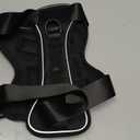 WINGOIN Black Tactical Dog Harness for Medium Dogs, Heavy Duty No Pull Dog Harness with Handle, Adjustable Reflective Military K9 Pet Vest for Pitbull, Female, Male, Walking, Training, Hunting (M) (M: 30-50 lbs (Chest:24-28",Neck:17-19"))