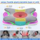 Cervical Neck Pillow, Ergonomic Memory Foam Pillows for Neck Pain Relief with Breathable Pillowcase, Adjustable Contour Neck Support Pillow for Side Back Stomach Sleepers (Gray)