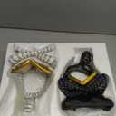 Heavy Duty Book Ends for Shelves, Thinker Decorative Bookends for Heavy Books, Unique Book Stoppers to Hold Book, Bookshelf Accessories, Modern Home Office Decor Aesthetic Black & White