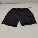 Weintee Women's Cotton Bermuda Shorts with Pockets (Medium, Black)