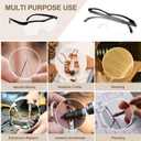 3 x OKH 1 Pack 160% Magnifying Glasses Perfect for Hands-Free Close Work in Crafts, Sewing, and Reading (Black)