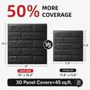 30 Pcs 45 Sqft 3D Wall Panels Peel and Stick Foam Faux Brick Wall Panel