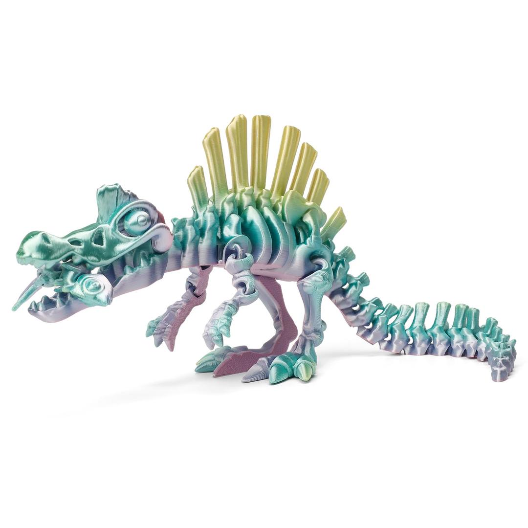 WOCNIB 4 PCS 3D-Printed Skeleton Dinosaurs, Mystery Articulated Dinosaurs Fidget Toys, Home/ Office/ Desk Decor, and Festival Basket Stuffers Gift, Assorted
