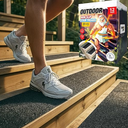 THUNDER GRIP Outdoor Stair Treads  Non Slip 30" x 6"  12Pack Weather Resistant Exterior Grip Tape  Anti Skid Strips  Waterproof 80Grit Adhesive Treads