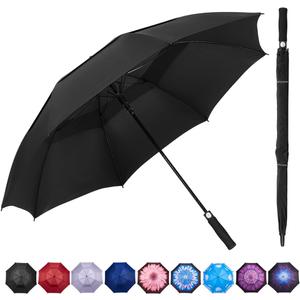 62 Inches Golf Umbrella Automatic Open Windproof Waterproof Large Double Canopy Vented Rain Stick Umbrellas for Men Women