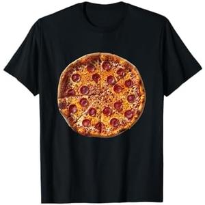 Funny Pizza Graphic T-Shirt, Black, XL