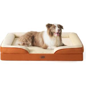 Bedsure L Plus Orthopedic Dog Bed for Large Dogs - Washable Dog Cat Bed Waterproof, L Plus Big Comfort Dogs Couch Sofa with Washable Removable Cover, Pet Bed with Nonskid Bottom, Ember Clay, 38"