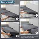 Sectional Couch Covers Stretch Cushion Covers Washable Wear-Resistant Universal Sofa Slipcovers Furniture Protector Separate Seat Chaise Couch Cover (Dark Grey, 2 PC Armrest Covers)