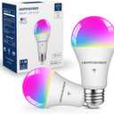 Lightinginside Smart Light Bulbs 100W Equiv., 1350LM 11W Smart Bulb Works with Alexa/Google Home/SmartLife, A19 E26 RGBCW Color Changing, No Hub Required, 2.4G WiFi Bluetooth Bulb, ETL Listed, 2PCS