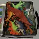 Dinosaur Toys for Kids 3-5-7-14 Realistic Plastic Dinosaur Figures with Metal Storage Box & Learning Booklet - Educational Dino Figure Toys for Boys Girls Toddlers