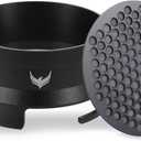 KNODOS 54mm Dosing Funnel and Puck Screen Set Compatible with Breville Barista Express, Barista Pro, Barista Touch Grinder Trigger Portafilter Funnel and Filter (Black)