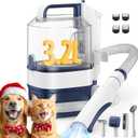 Dog Grooming Vacuum Kit, 3.2L Dust Cup Pet Grooming Vacuum for Dogs Cats with Cordless Clipper, 12000pa 6 Pet Grooming Tools Dog Brush Vacuum for Shedding Home Cleaning, Low Noise Dog Cat Hair Remover