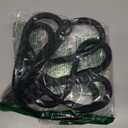 6 Foot Nylon Rope Dog Leash with Two Handles and Slip Collar Set (Black)