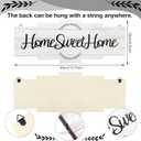 Jetec Home Sweet Home Sign, Rustic Wood Room Wall Decor, Farmhouse Plaque Wall Hanging Wooden Sign for Bedroom, Living Room, Wedding Decor(White)