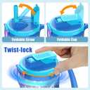 4 pcs Silicone Seal Universal Soda Can Lids with Handle, Foldable Straw,Rotating Tightening Ring without Pressing Leak-Proof & Carbonation Saver,Reusable Cover Cap for Beverage,Beer, (4 Colors) - Pack of 2