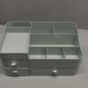 MIUOPUR Makeup Organizer for Vanity, Large Capacity Desk Organizer with Drawers for Cosmetics, Lipsticks, Jewelry, Nail Care, Skincare, Ideal for Bedroom and Bathroom Countertops - Large Green