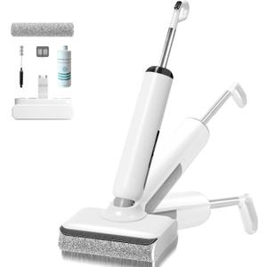 Wet Dry Vacuum Mop, 180Lay-Flat Cordless Vacuum Mop All in One, Floor Cleaner Machine, 45 Minutes Long Runtime Electric Mop, 158 Self-Cleaning, Edge Cleaning, Self-Propelled Vacuum Mop Combo