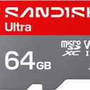 SANDISK 64GB Ultra microSD UHS-I Card - Up to 145MB/s Read Speed, Full HD Video, V10, U1, C10, A6 - SDSQUJQ-064G-GZ6MA