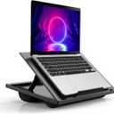 Adjustable Laptop Desk with 8 Angles - Cushioned Lap Desk for 15.6 Inch Laptops, Portable with Handle for Home & Office