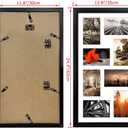 QUTREY 4x6 Black Collage Picture Frames Set of 2, 8 Openings Matted Collage Frame for 4x6 Pictures to Display 16 Multi Photos for Wall, 8 Openings-Plastic-2 Pack