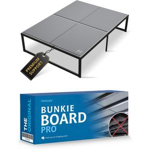 Meliusly Low Profile Bunkie Board Full Size (54x75) - Non-Slip Breathable Bed Support Board for Slatted Bed Frame, Anti-Sag Under Bed Support, Noise Minimizing Moisture Resistant Bed Board