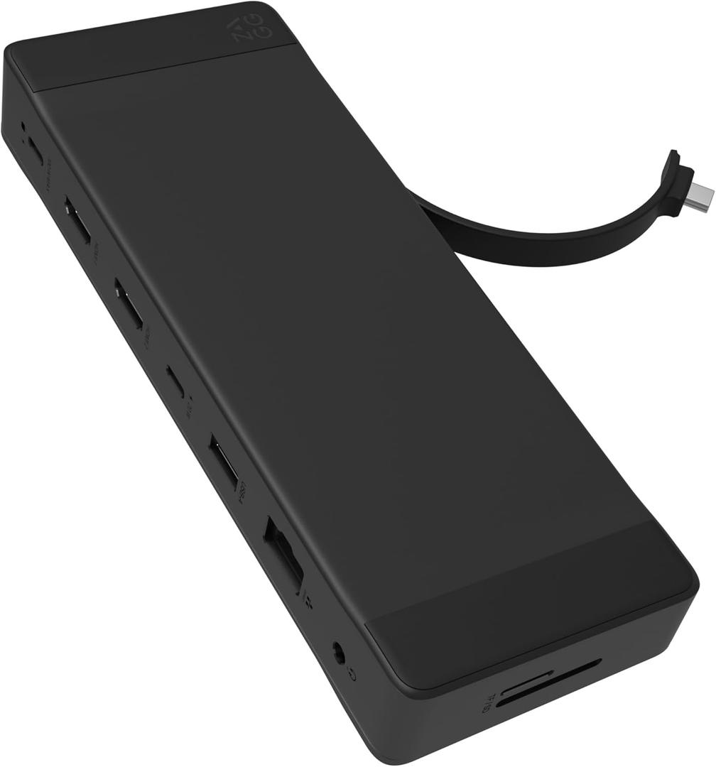 ZAGG 9-Port Hub  2 USB-C, 2 HDMI (4K 60Hz), 1 USB-A (10Gbps), Ethernet, Audio Jack, SD & MicroSD Card Readers - Multi-Device Connectivity for iPadOS, ChromeOS, Android, Windows