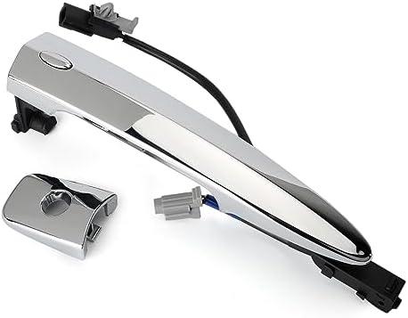 806469N00A Exterior Chrome Door Handle Front Left Driver Side, with Sensor and Smart Keyless Entry System, for 2009-2018 Nissan Sentra/Maxima/Murano/Leaf Replace# 80646-9N00A 806451AA0A