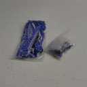 Nosiny 12 Pcs Cheer Keychains Cheerleader Gifts for Team Personalized DIY Bead Ribbon Keychain Kit Cheer Bag Tags for Women (Blue, Black)