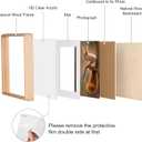 Picture Frame 8x10 inch, Natural Beech Wood Photo Frame Displays 6x8 Inch with Mat or 10x8 without Mat, with High Clear Acrylic, Landscape or Portrait Orientation, Wall-Mount & Tabletop