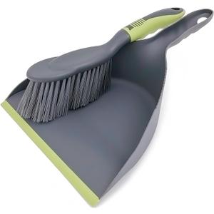 Dust pan Broom Dustpan Brush - Dust Pans with Brush, Dustpan and Brush Set, Handheld Broom and Dustpan Set are Used to Clean Kitchens, Floors, Tables, and Animal Cages. (1 Count (Pack of 1))