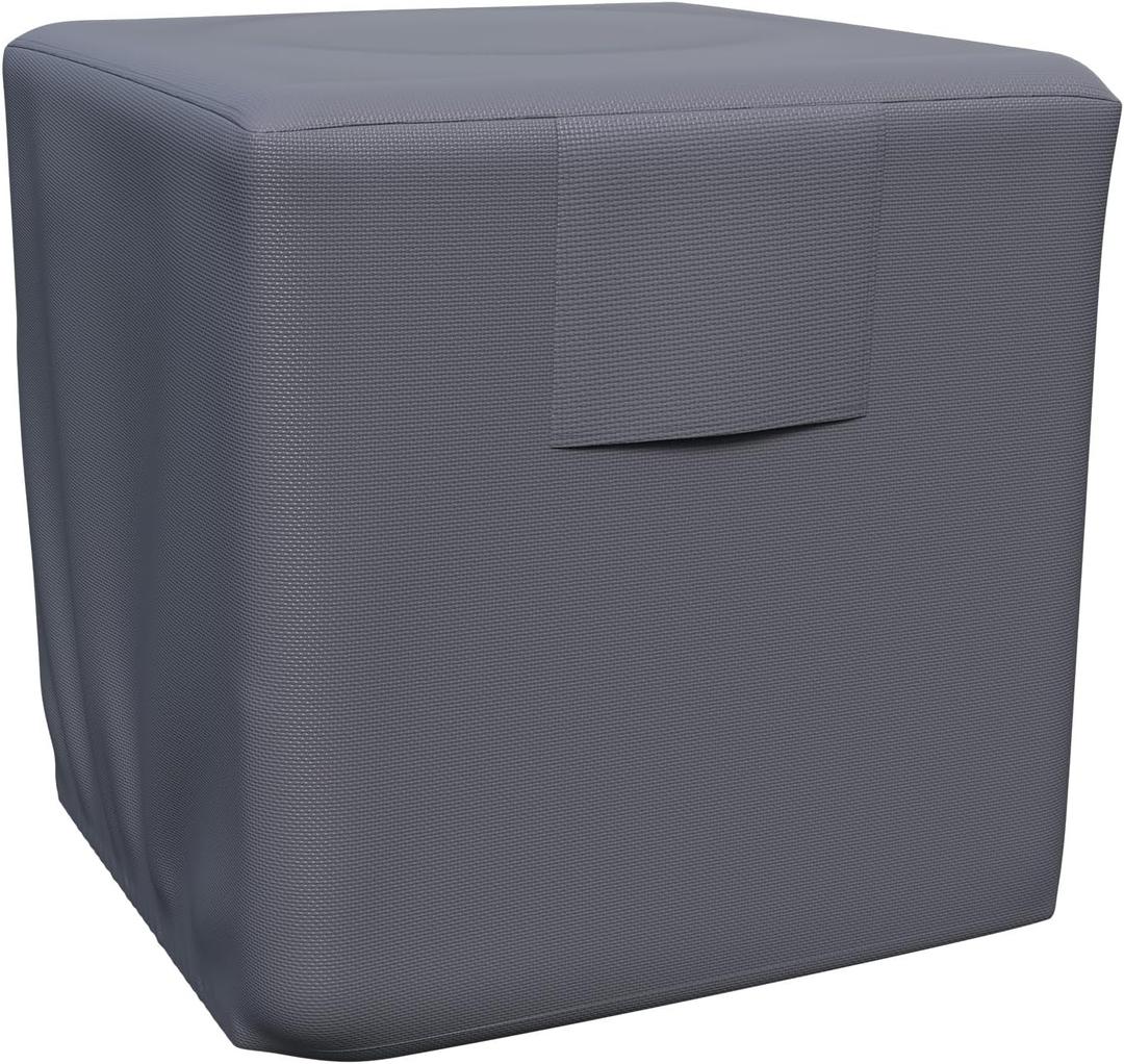 AKEfit Air Conditioner Cover for Outside, Heavy Duty Waterproof AC Defender with Durable Oxford Fabric, Veranda AC Protector (Grey, 24" Wx24 Dx30 H)