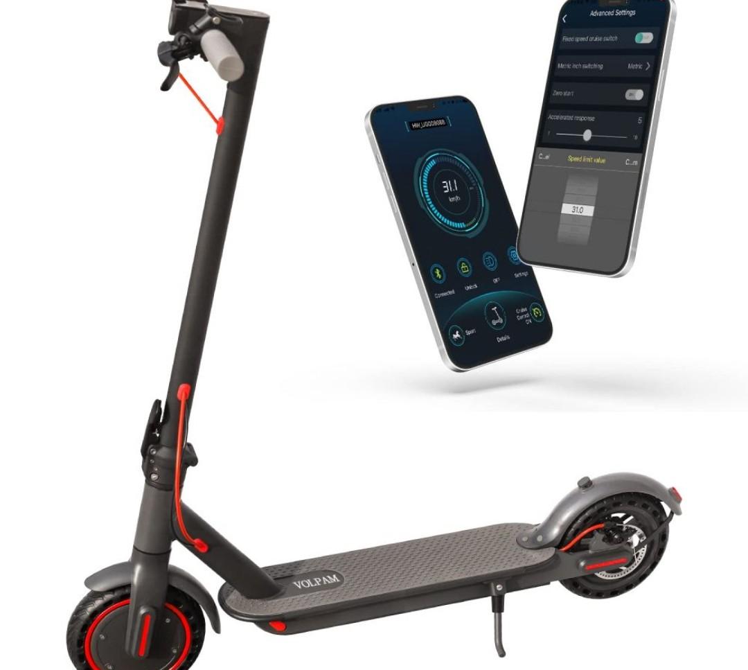 VOLPAM SP06 Electric Scooter for Adult with 22Miles Long Range, 500W/350W Motor, 19/22 MPH Top Speed, Folding E-Scooter for Adults, E Kick Scooter with Smart APP, Dual Braking