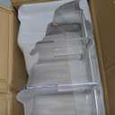 LUGUNU Acrylic Clear Purse Divider Organizer Clear Desk File Sorter Divider Mesh Folder Closet Shelf Storage Office Supplies Stand Holder Bookshelf (2 Pack of 3 Sections)