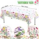 Teenyyou 148 Pcs Wildflower Party Decorations Flower Happy Birthday Baby Shower Banner Disposable Tablecloths Plates Cups Napkins Forks Spoons Floral Party Decor for Spring Birthday Decorations
