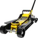 2.5 Ton Car Jack Low Profile Hydraulic Floor Jack, 5500 lbs Capacity, 3.4"-15.2" Lifting Range, Alloy Steel, Black, for Sedans and SUVs（Yellow