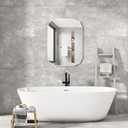 Silver Wall Mirror-Beveled Edge Frameless Mirror for Bathroom, Vanity, Bedroom, Rectangle Mirrors 20X28inch